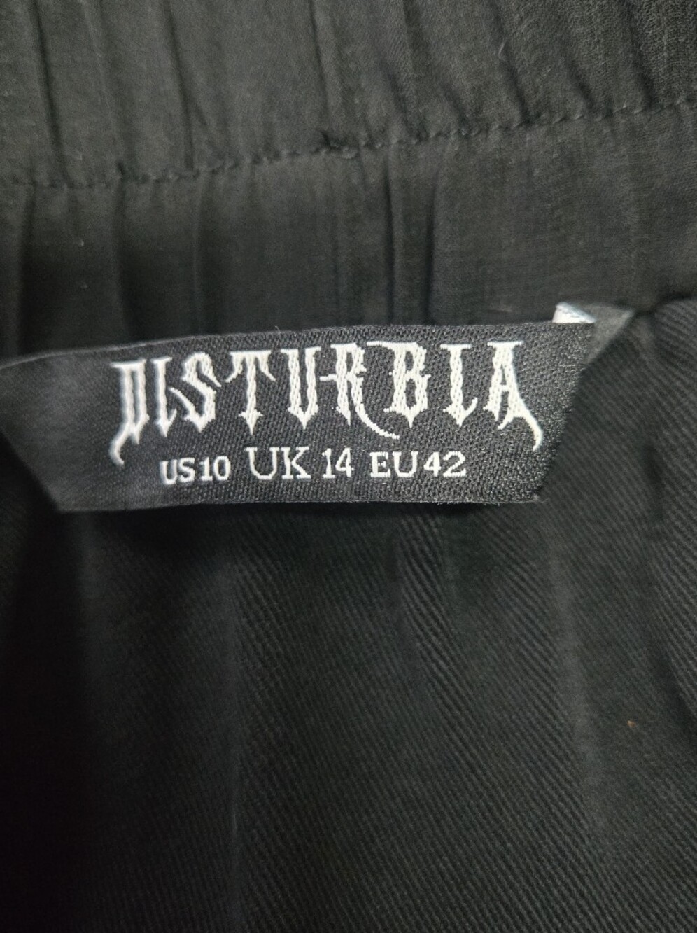 Disturbia Sheer Asymmetrical Handkerchief Hem Skirt Black Size Large - Picture 3 of 6